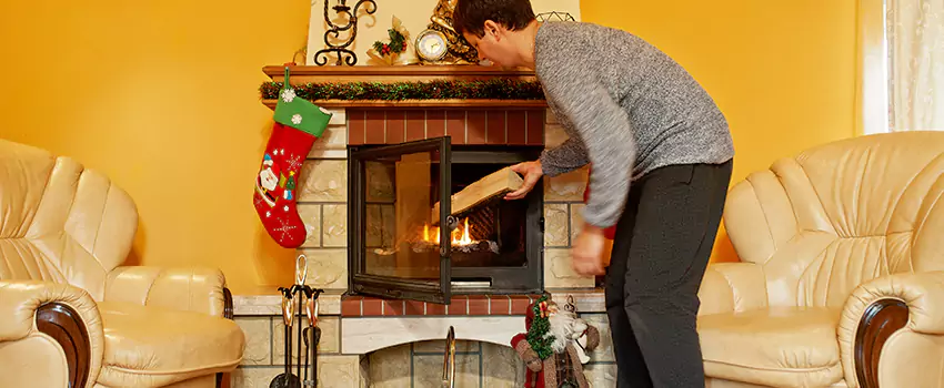 Rusted Metal Fireplace Restoration in Bryant, Arkansas